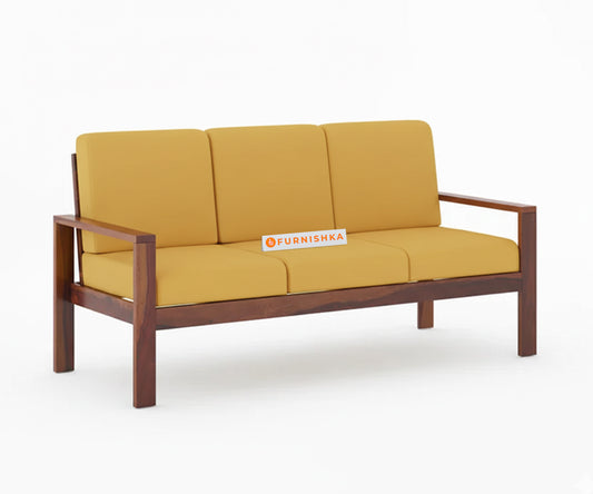 Halle sofa - 3 Seater Mustard Yellow - Furnishka