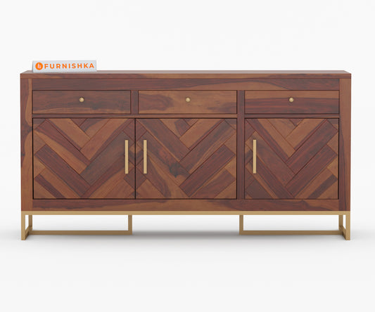 Helie Sheesham Wood Cabinet and Sideboard - Furnishka