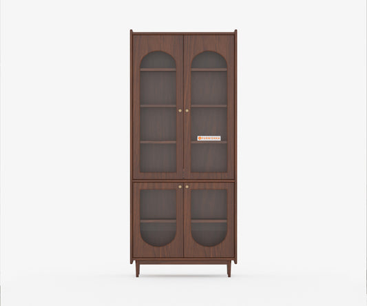 Kavin Acacia Wood Four Door Book Shelf