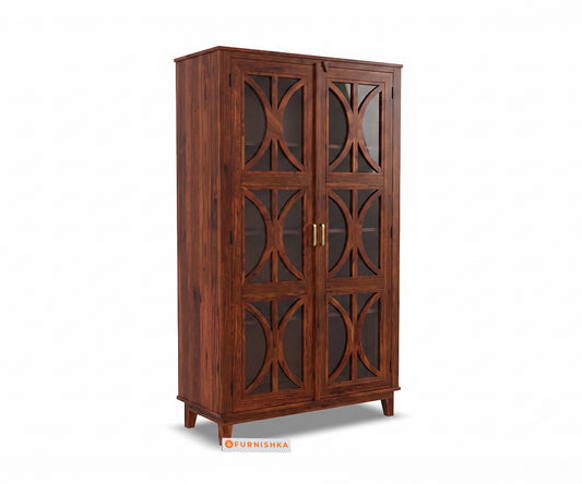 Levin Sheesham Wood Bookshelf in Honey Finish - Furnishka