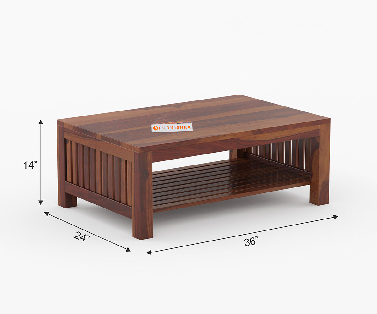 Lily Sheesham Wood Coffee Table - Furnishka