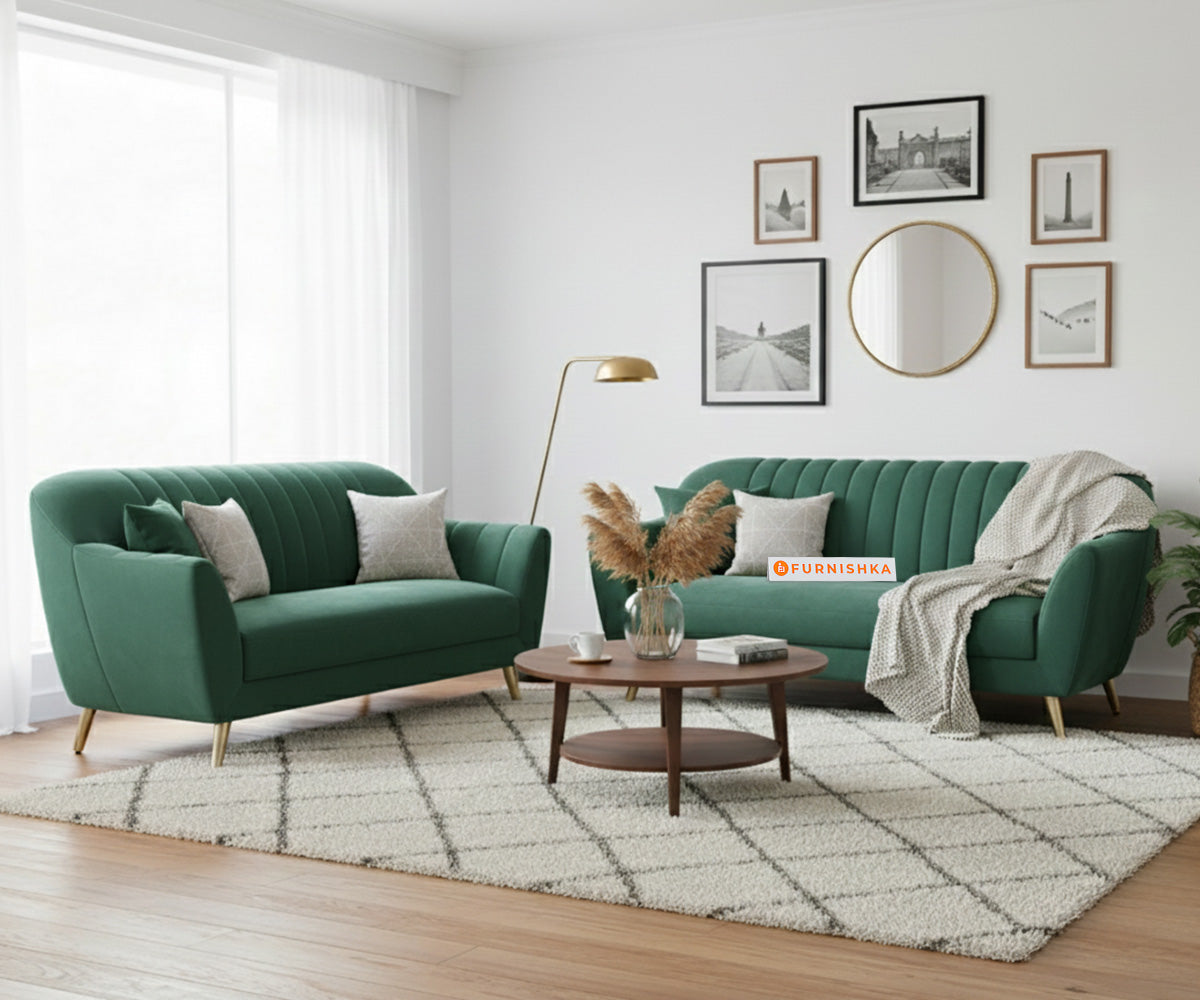 Marco 3+2 Seater Sofa Set - Pine Green - Furnishka