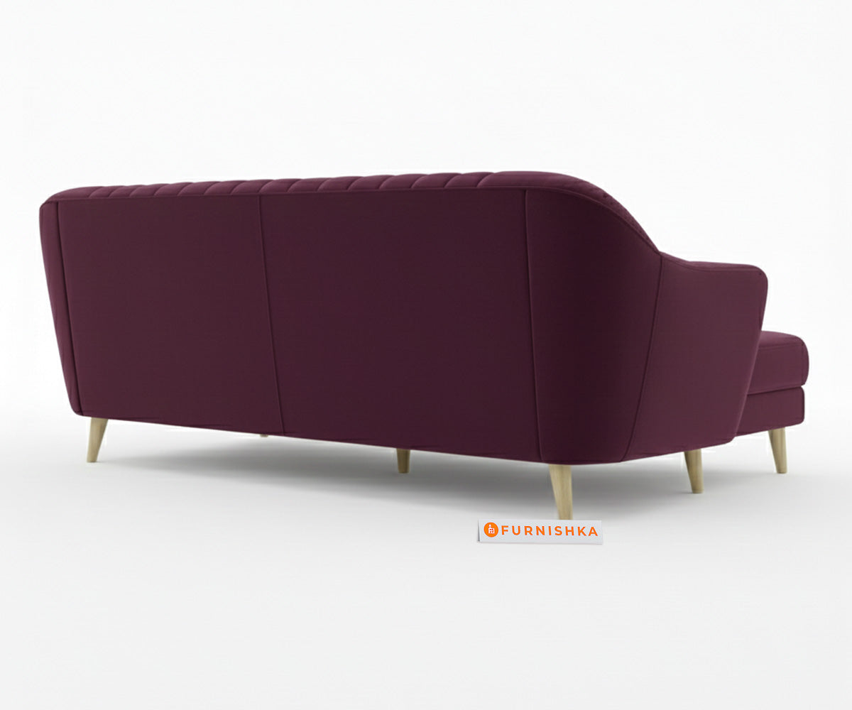 Marco 3 Seater L Shape Sofa LHS - Red Wine - Furnishka