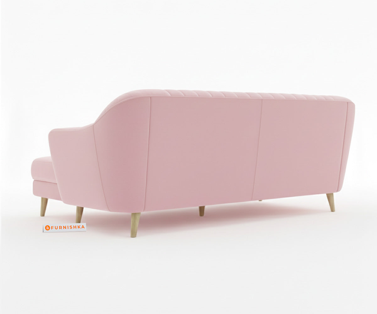 Marco Sectional Sofa 2+L LHS - Flamingo Pink - Furnishka