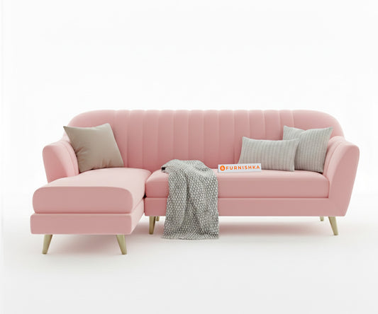 Marco Sectional Sofa 2+L LHS - Flamingo Pink - Furnishka
