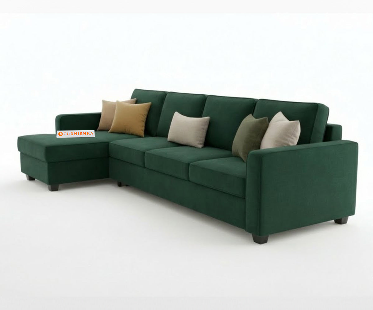 Melak Sectional Sofa 3+L Seater LHS Pine Green - Furnishka