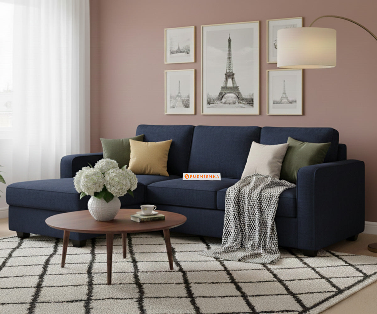 Melaka Sectional Sofa 2+L Seater LHS Persian Blue - Furnishka