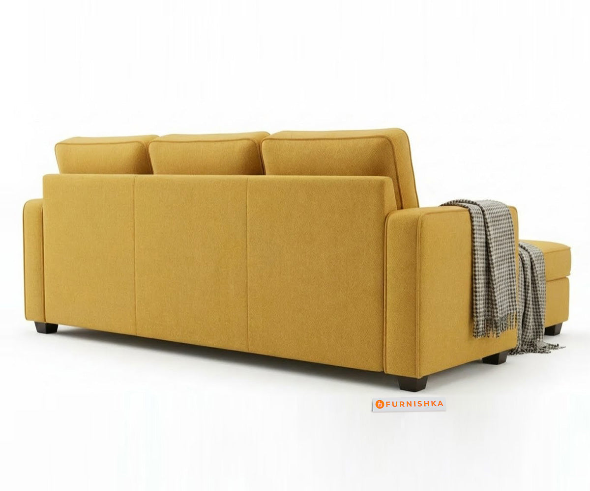 Melaka Sectional Sofa 2+L Seater RHS Mustard Yellow - Furnishka