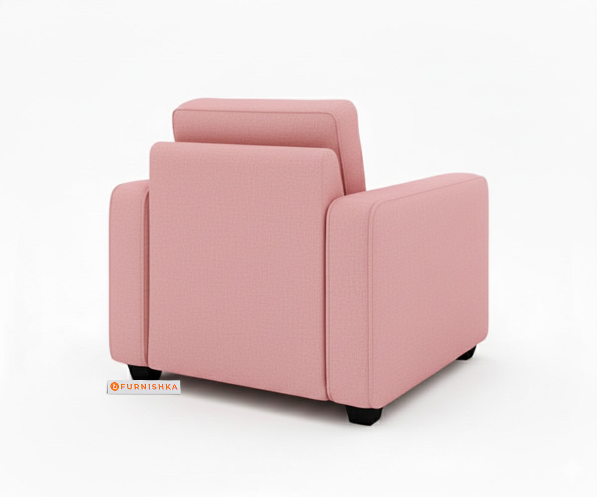 Melaka Sofa 1 Seater Flamingo Pink - Furnishka