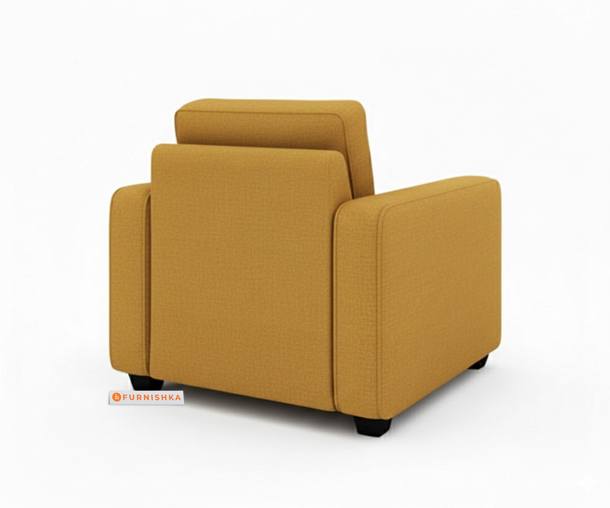 Melaka Sofa 1 Seater Mustard Yellow - Furnishka