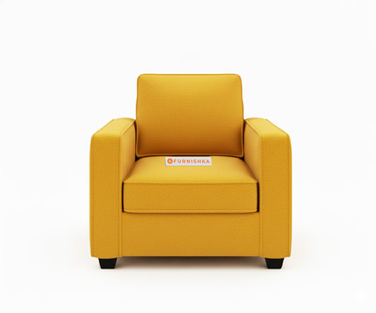 Melaka Sofa 1 Seater Mustard Yellow - Furnishka