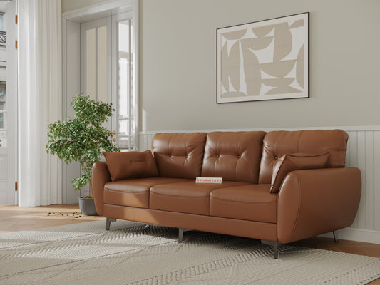 Milano Leatherette Sofa 3 Seater - Furnishka