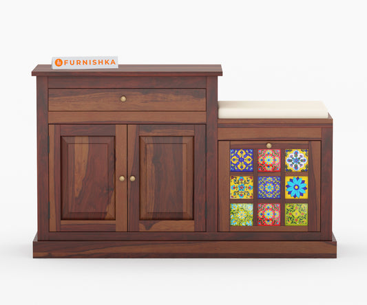 Millicent Sheesham Wood Shoe Rack - Furnishka