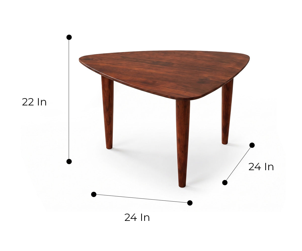 Noir Sheesham Wood Coffee Table in Small Size - Furnishka