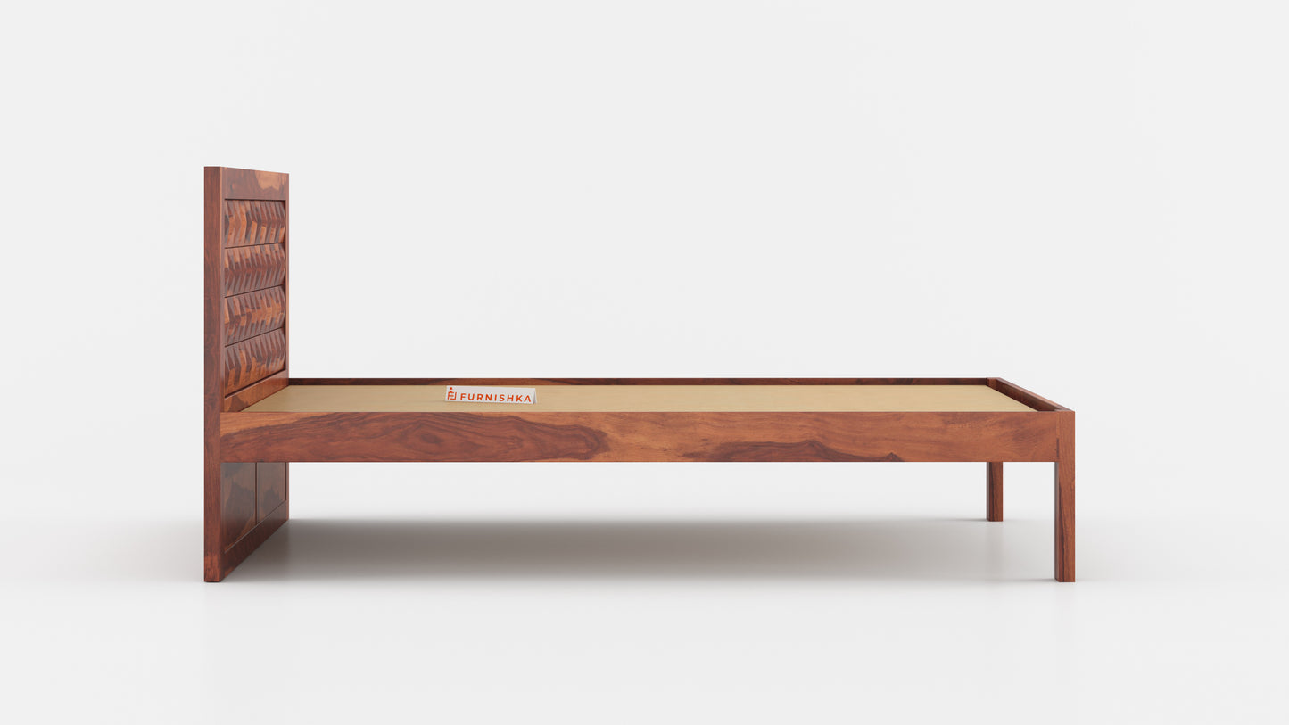 Nova Non Storage in Sheesham - Queen Size - Furnishka