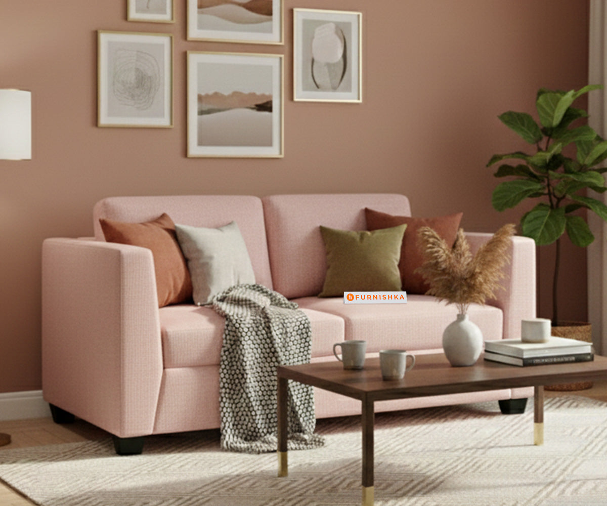 Oliver 2 Seater Sofa Flamingo Pink - Furnishka