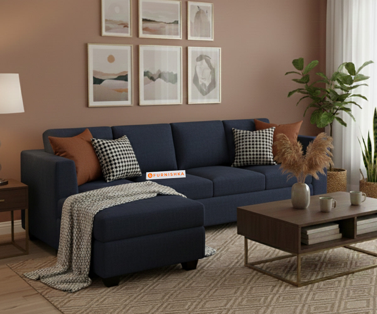Oliver 3 Seater Sectional Sofa - LHS Persian Blue - Furnishka