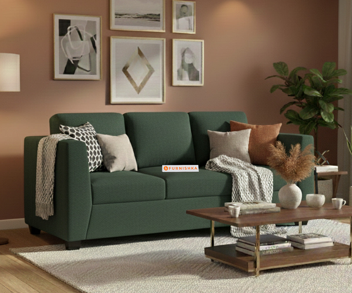 Oliver 3 Seater Sofa Pine Green - Furnishka
