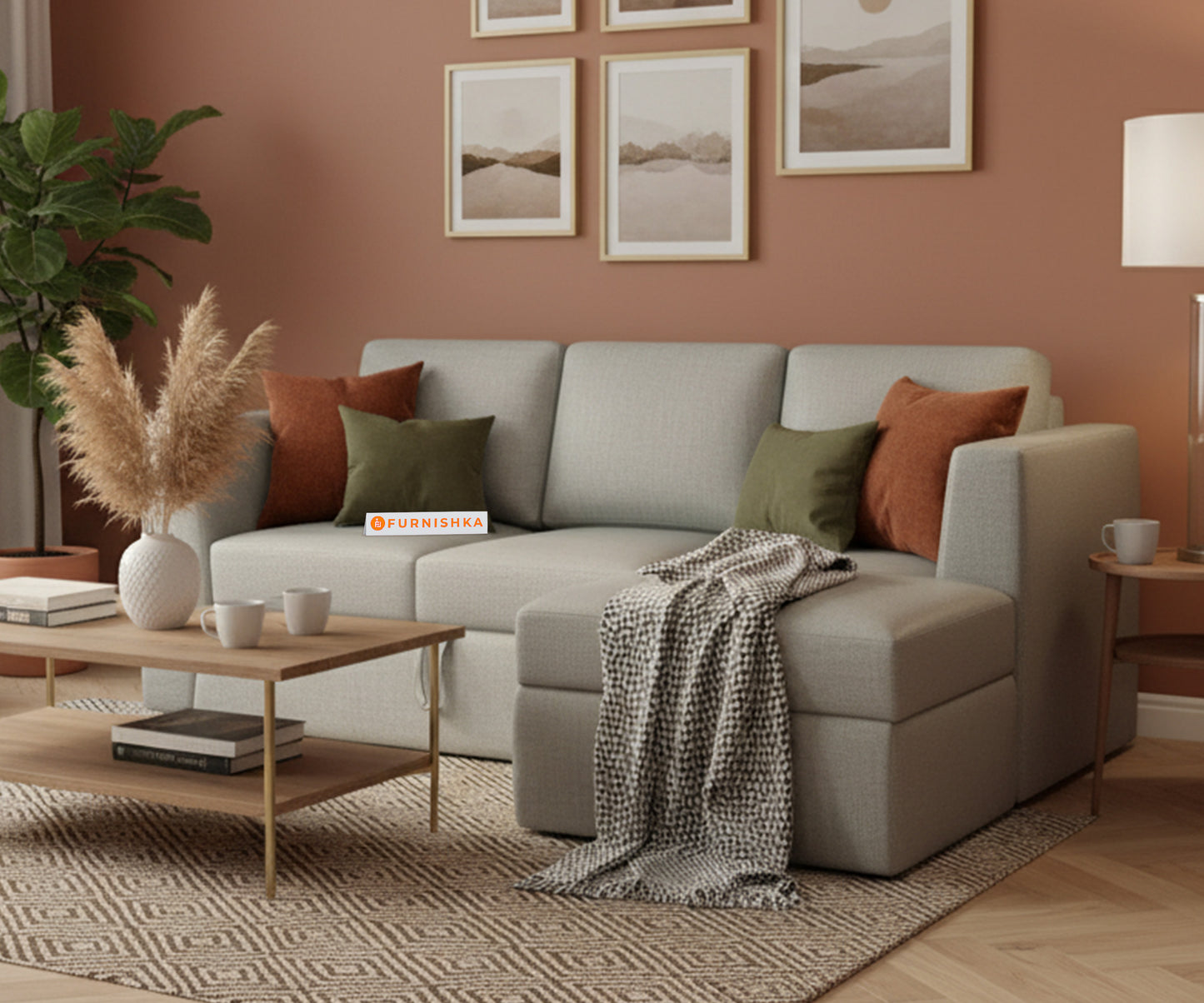 Oliver 2 Seater Sectional Sofa - RHS