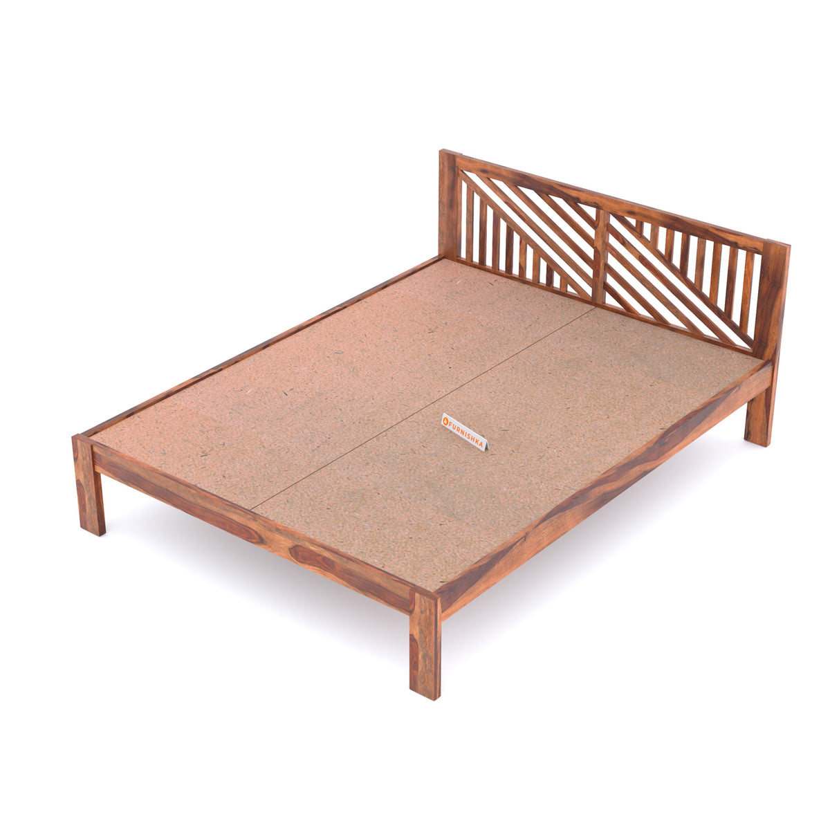 Oriel Bed in Sheesham wood King Size - Non Storage - Furnishka