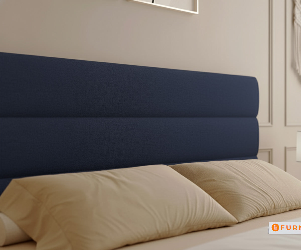 Niva Real Teak Wood Hydraulic Bed Queen Size Persian Blue