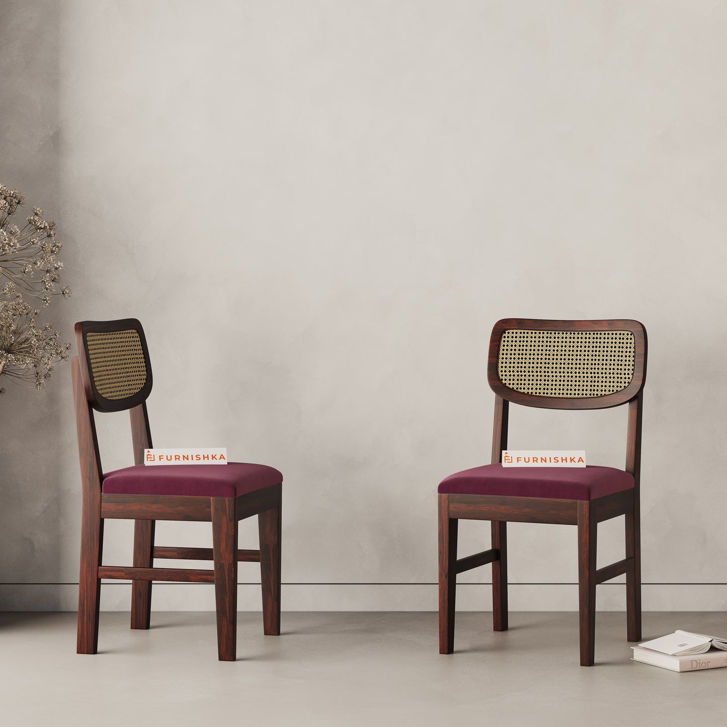 Rhea Cane Sheesham Dining Chair - Furnishka