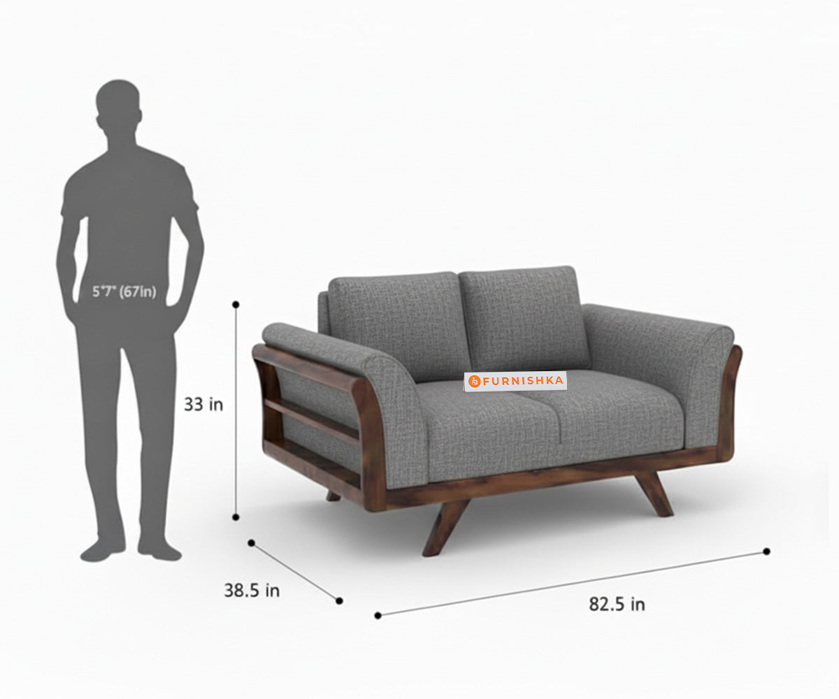 Sahara Sofa 2 Seater Space Grey - Furnishka