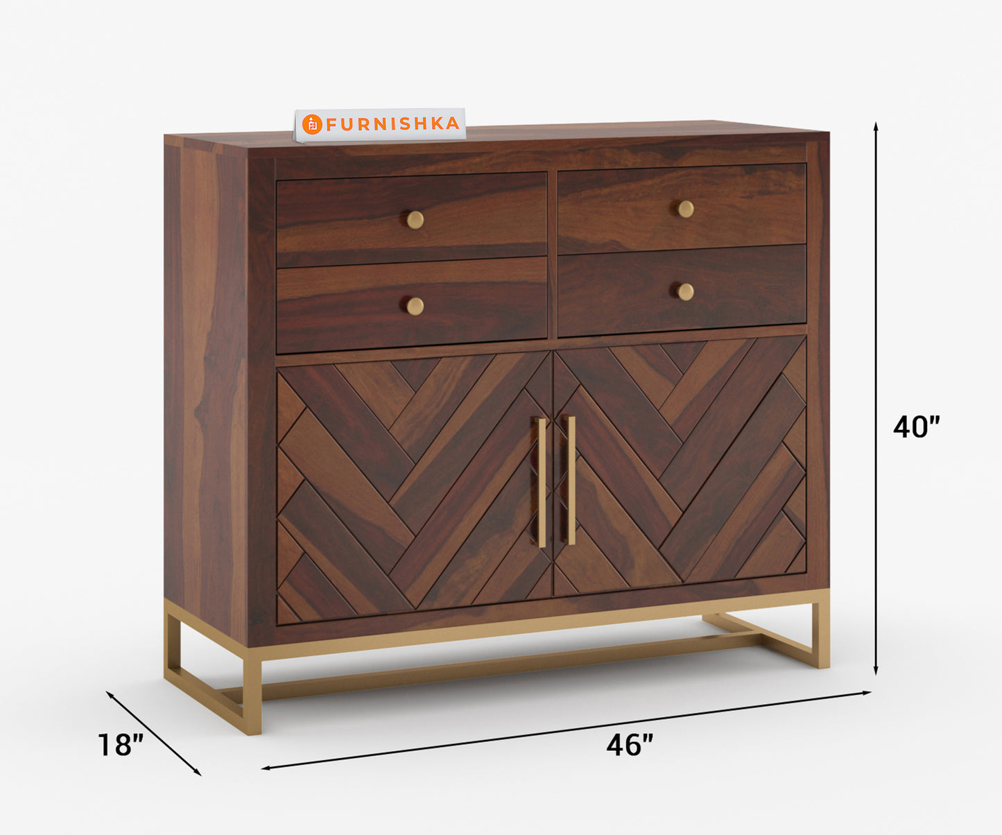 Scooby Sheesham Wood Chest of Drawer - Furnishka