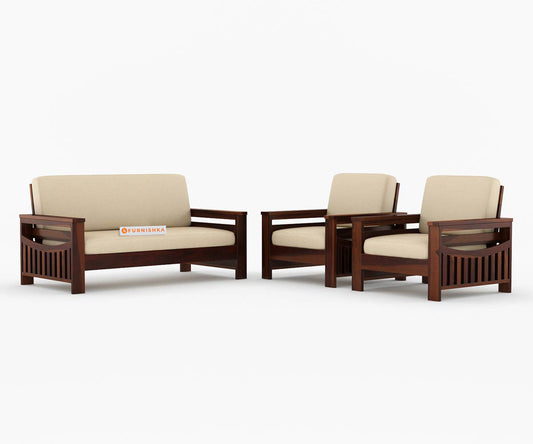 Sereta solid Sheesham Wood Sofa Set - Furnishka