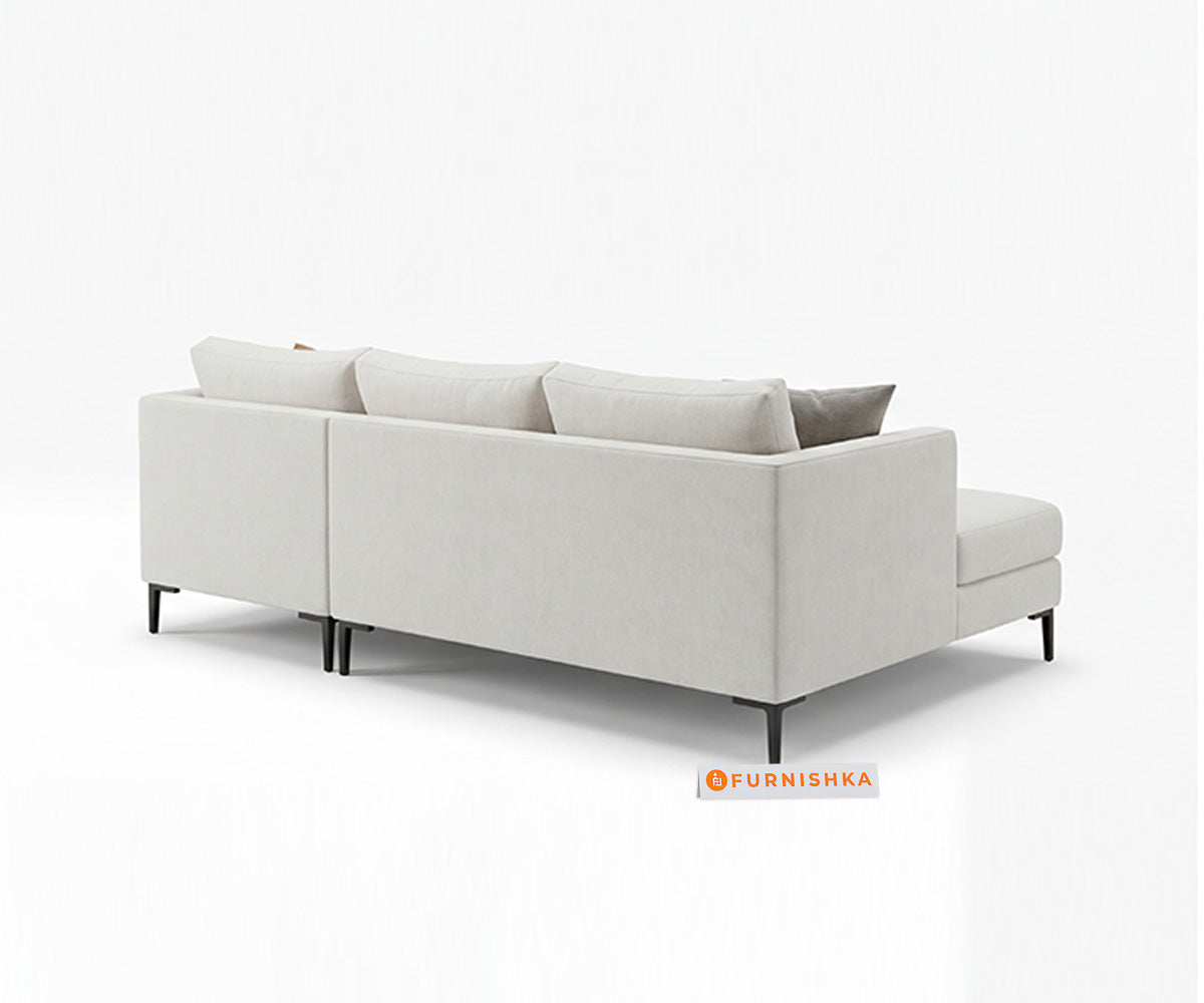 Solos corner sofa 3+Corner+2 seater with 1 side arm Sectional Sofa Light Beige - LHS - Furnishka