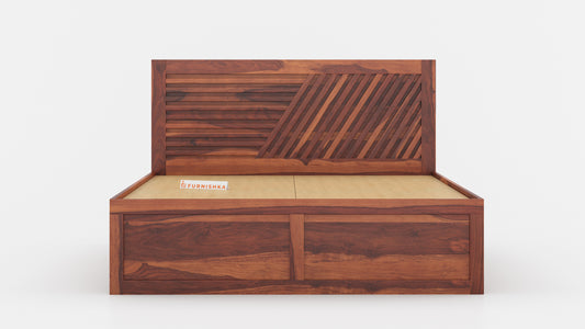 Stella Drawer Bed in Sheesham - Queen Size - Furnishka