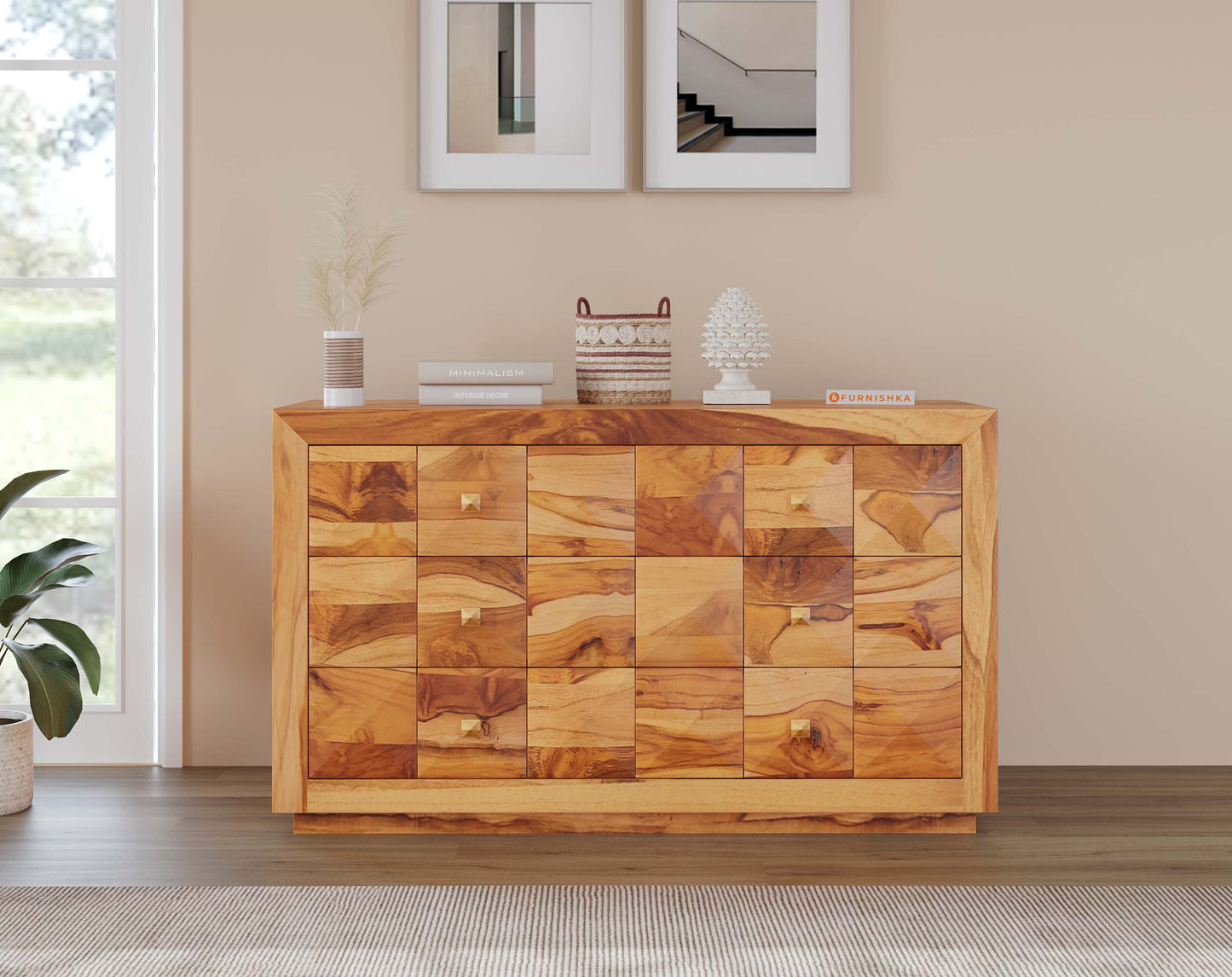Teeva Chest of Drawers in Teak - Furnishka