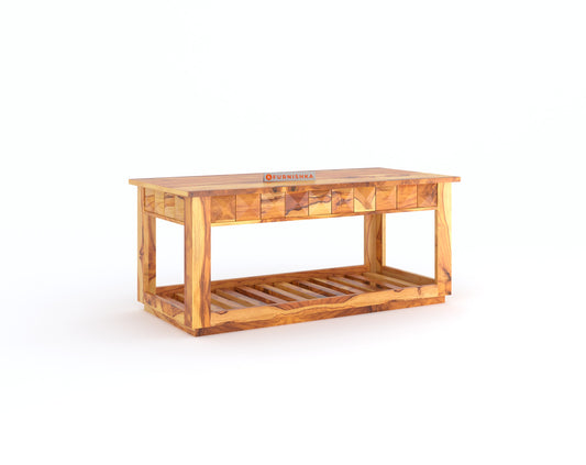 Teeva Coffee Table in Teak - Furnishka