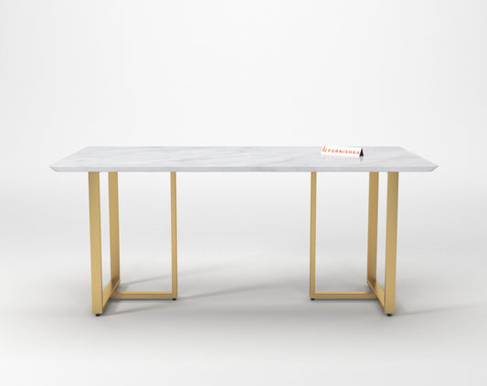 TUSCANY Dining Table with Indian Banswara Marble Top - 6 Seater