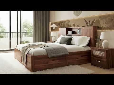 Marida Non Storage in Sheesham - Queen Size