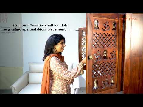 Om Sheesham Wood Home Temple