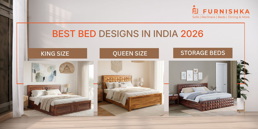 Best Bed Designs in India 2026 - King Size, Queen Size & Storage Beds