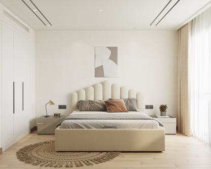 Dora Bed (Fully Upholstered) 50+ colour options - Queen Size - Furnishka 