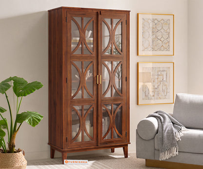 Levin Sheesham Wood Bookshelf in Honey Finish