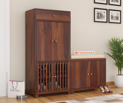 Kelso Sheesham Wood Shoe Rack