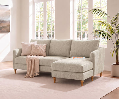 Flora 2 Seater Sectional Sofa RHS - Bone White