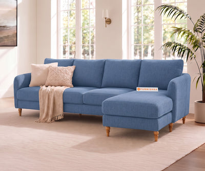 Flora 3 Seater Sectional Sofa RHS - Dusty Blue