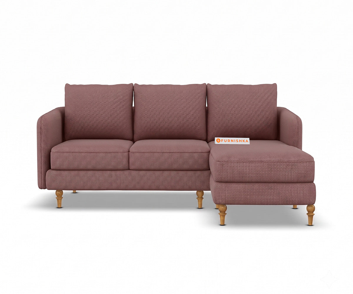 Flora 2 Seater Sectional Sofa RHS - Silver Grey