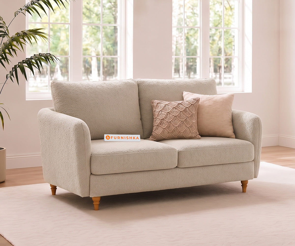 Flora 2 Seater Sofa in Bone White