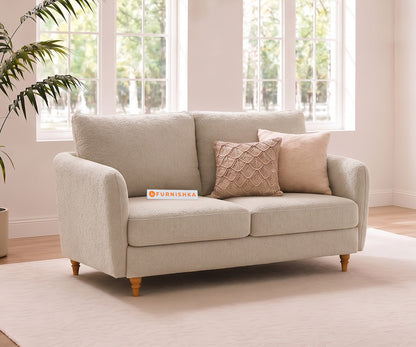 Flora 2 Seater Sofa in Bone White