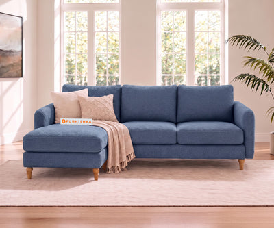 Flora 2 Seater Sectional Sofa LHS - Dusty Blue