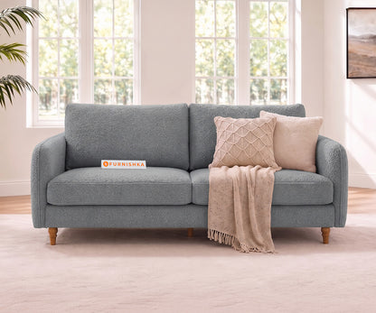 Flora 3 seater sofa in Silver Grey