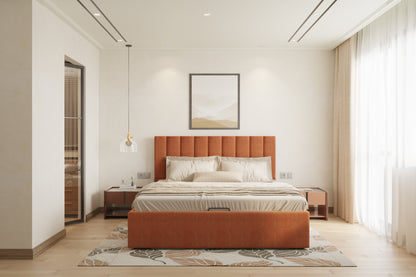 Augustus Bed (Fully Upholstered) 50+ colour options - Queen Size - Furnishka 