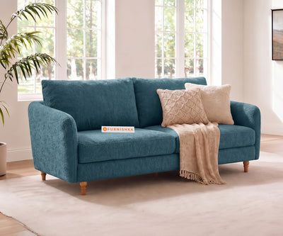 Flora 3 Seater Sofa in Vintage Aqua