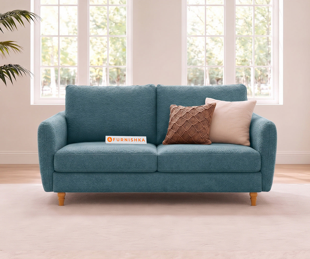 Flora 2 Seater Sofa in Vintage Aqua